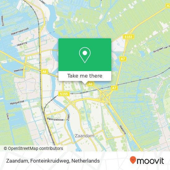 Zaandam, Fonteinkruidweg Karte