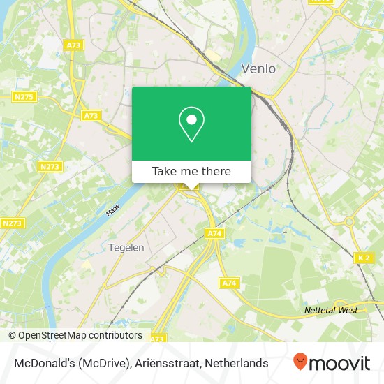 McDonald's (McDrive), Ariënsstraat map