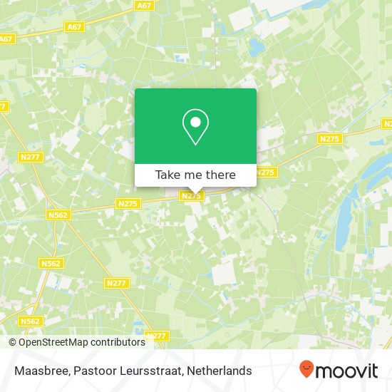 Maasbree, Pastoor Leursstraat map