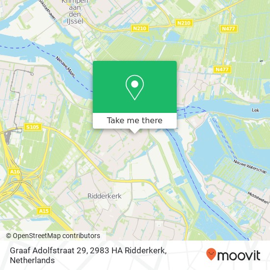 Graaf Adolfstraat 29, 2983 HA Ridderkerk map