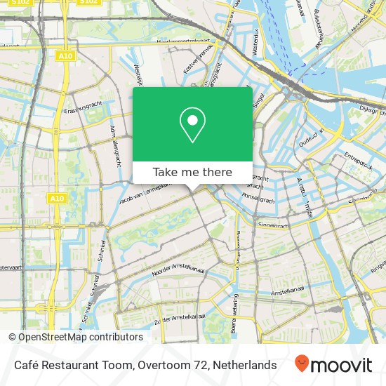 Café Restaurant Toom, Overtoom 72 map