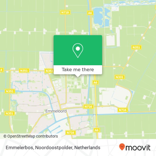 Emmelerbos, Noordoostpolder Karte