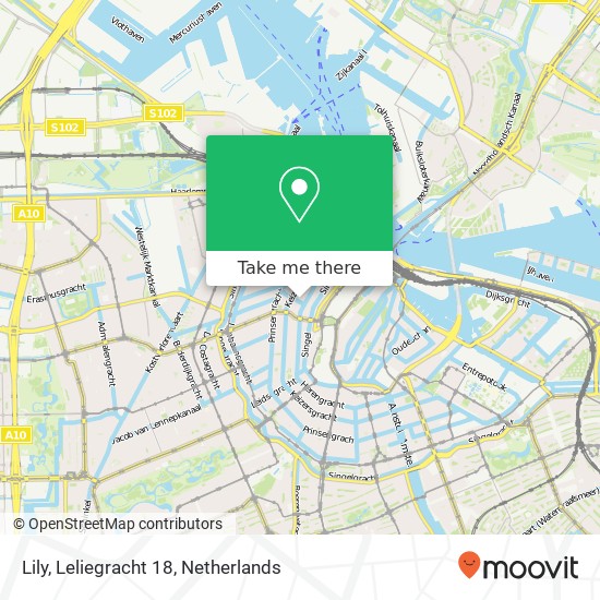 Lily, Leliegracht 18 map