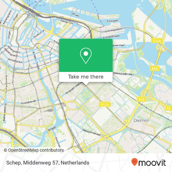 Schep, Middenweg 57 map