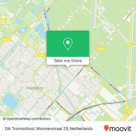 Dik Tromschool, Wormerstraat 25 map