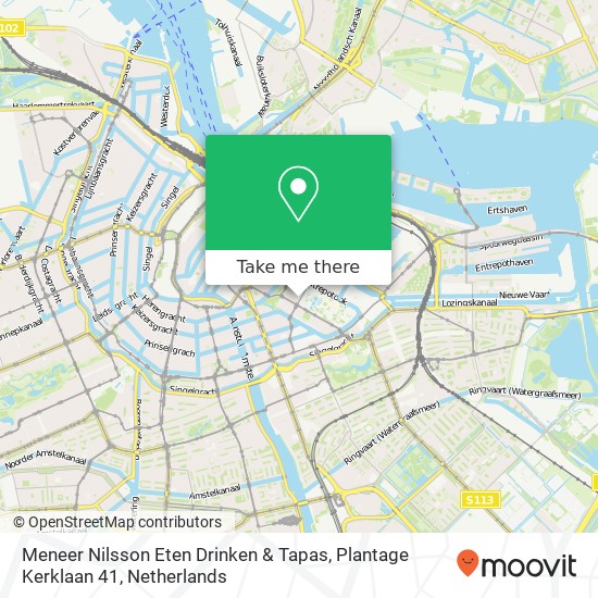 Meneer Nilsson Eten Drinken & Tapas, Plantage Kerklaan 41 map