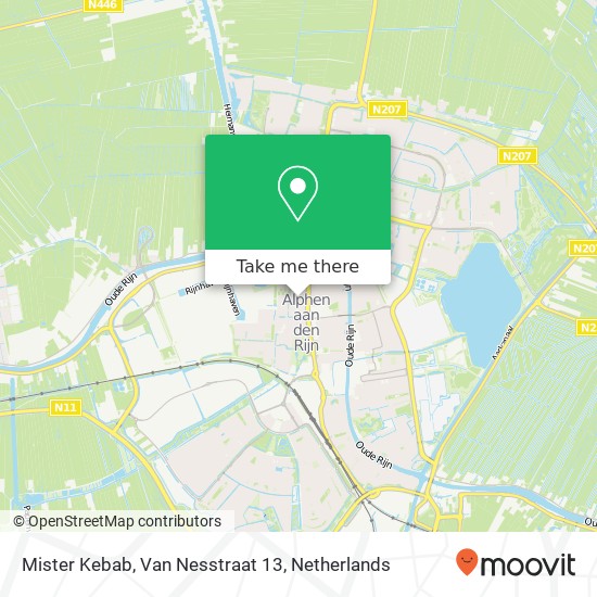 Mister Kebab, Van Nesstraat 13 map