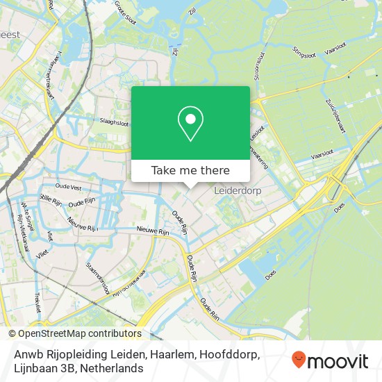 Anwb Rijopleiding Leiden, Haarlem, Hoofddorp, Lijnbaan 3B map