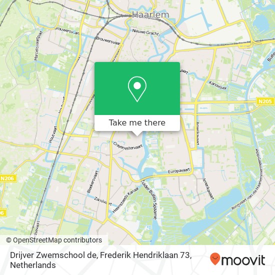 Drijver Zwemschool de, Frederik Hendriklaan 73 Karte