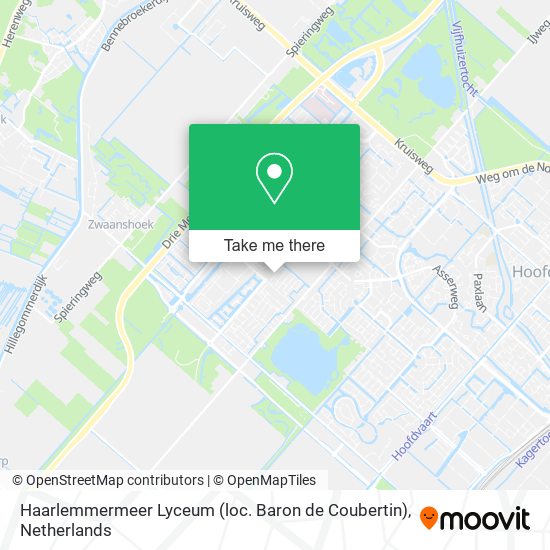 Haarlemmermeer Lyceum (loc. Baron de Coubertin) Karte