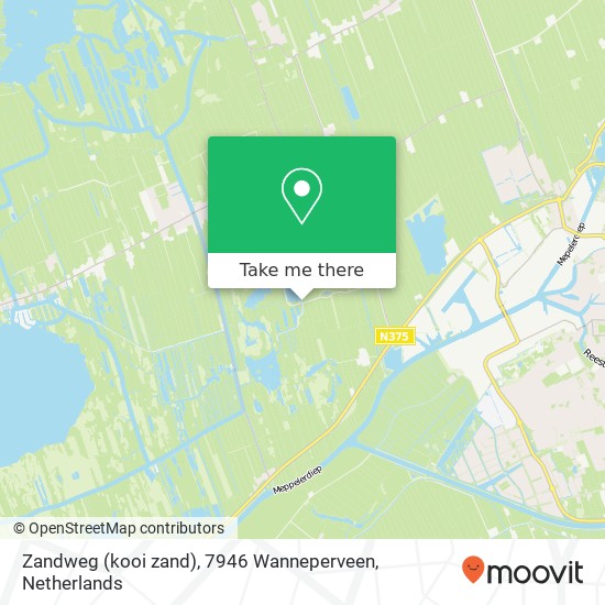 Zandweg (kooi zand), 7946 Wanneperveen map