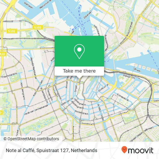 Note al Caffé, Spuistraat 127 map