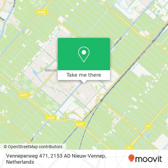 Venneperweg 471, 2153 AD Nieuw-Vennep map