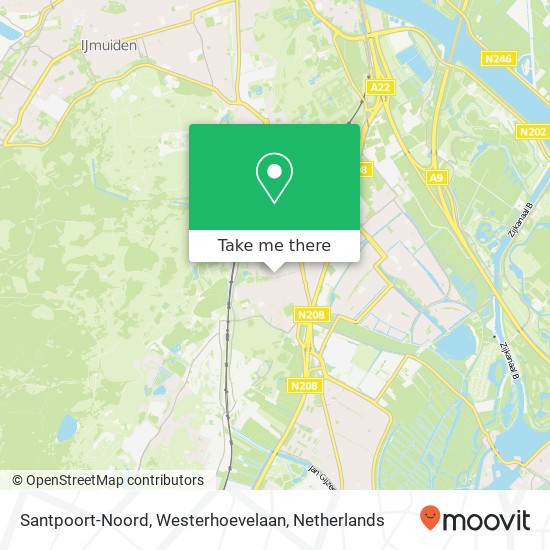 Santpoort-Noord, Westerhoevelaan Karte