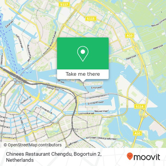 Chinees Restaurant Chengdu, Bogortuin 2 map