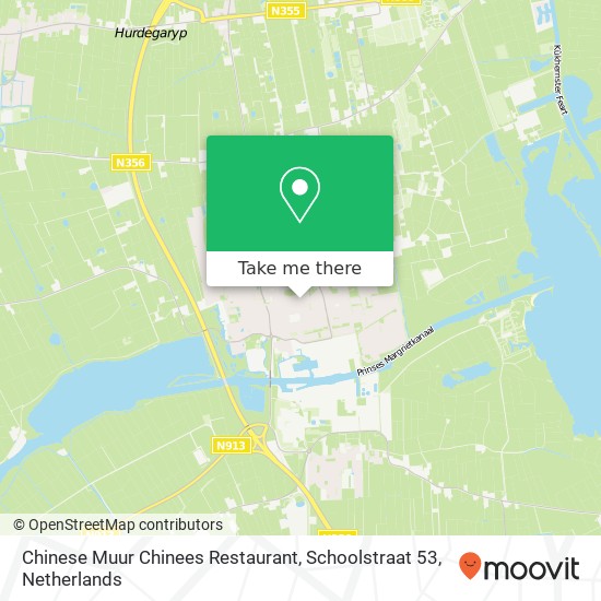 Chinese Muur Chinees Restaurant, Schoolstraat 53 map