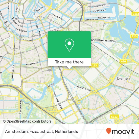 Amsterdam, Fizeaustraat map