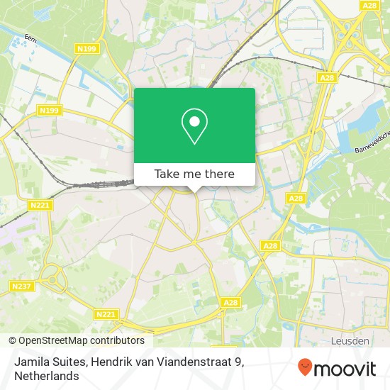 Jamila Suites, Hendrik van Viandenstraat 9 map