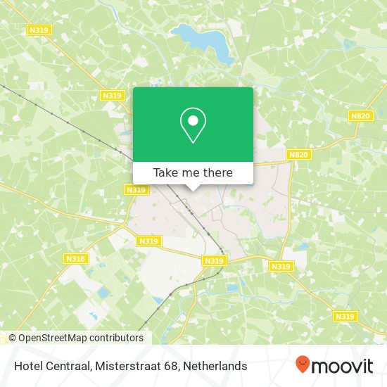 Hotel Centraal, Misterstraat 68 map