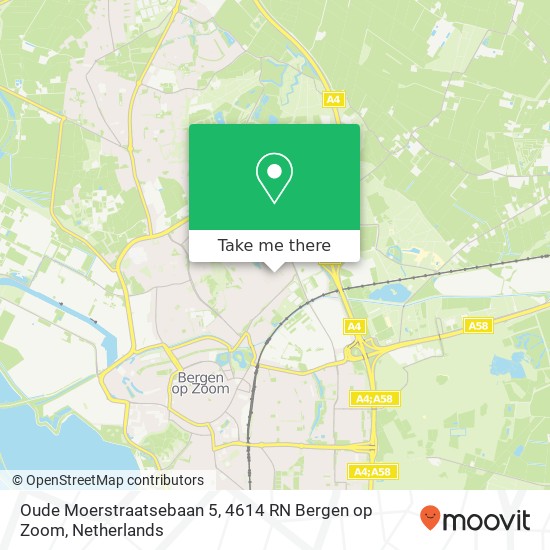 Oude Moerstraatsebaan 5, 4614 RN Bergen op Zoom map