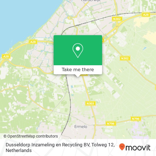 Dusseldorp Inzameling en Recycling BV, Tolweg 12 Karte