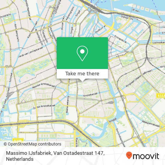 Massimo IJsfabriek, Van Ostadestraat 147 map