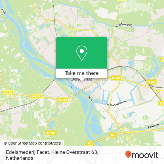 Edelsmederij Facet, Kleine Overstraat 63 map