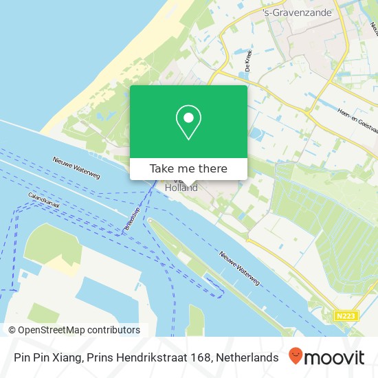 Pin Pin Xiang, Prins Hendrikstraat 168 map