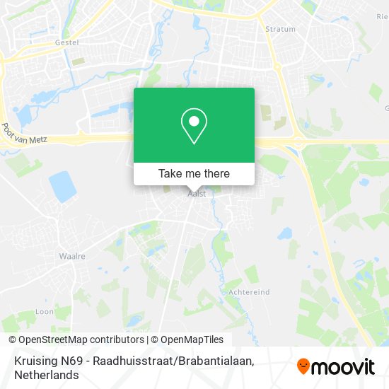 Kruising N69 - Raadhuisstraat / Brabantialaan map