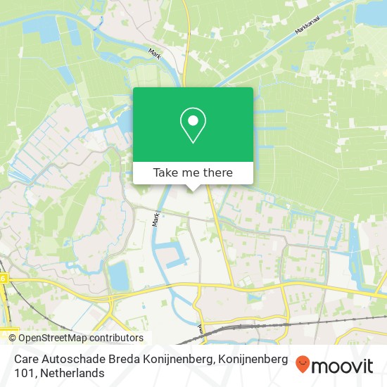 Care Autoschade Breda Konijnenberg, Konijnenberg 101 map