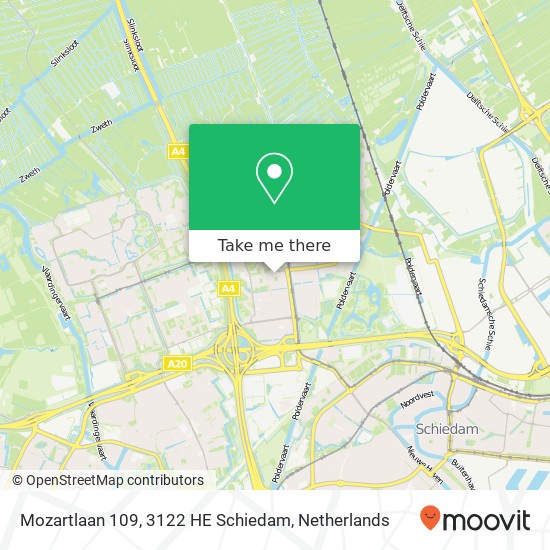 Mozartlaan 109, 3122 HE Schiedam map