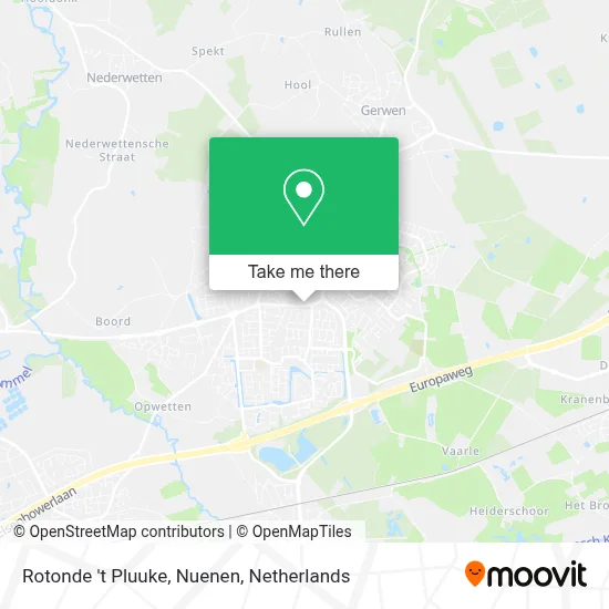 Rotonde 't Pluuke, Nuenen map