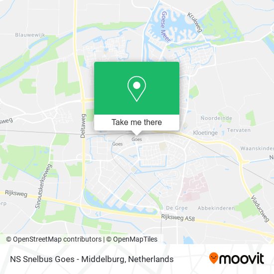 NS Snelbus Goes - Middelburg map