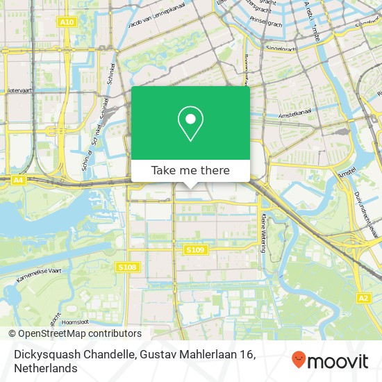 Dickysquash Chandelle, Gustav Mahlerlaan 16 map