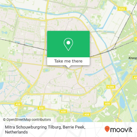 Mitra Schouwburgring Tilburg, Berrie Peek Karte