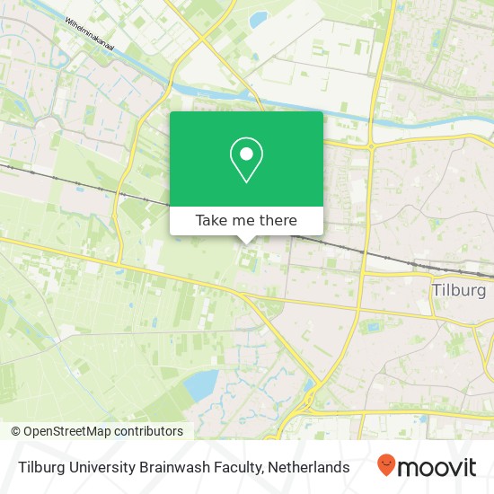 Tilburg University Brainwash Faculty map