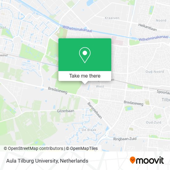 Aula Tilburg University Karte