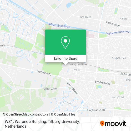 WZ1, Warande Building, Tilburg University map
