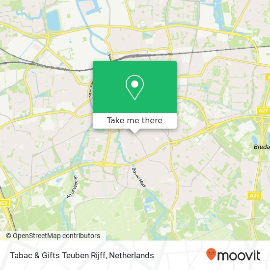 Tabac & Gifts Teuben Rijff map