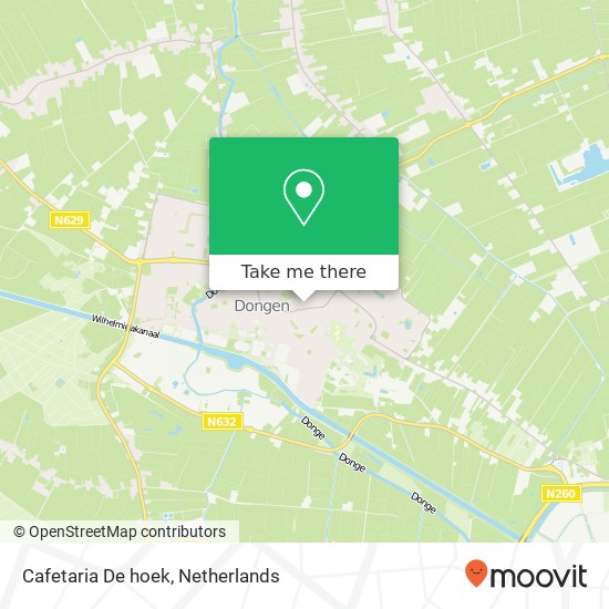 Cafetaria De hoek map