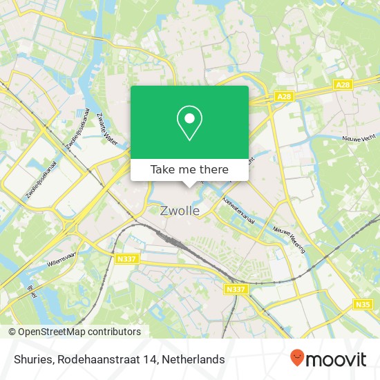 Shuries, Rodehaanstraat 14 map