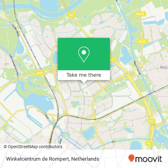 Winkelcentrum de Rompert map