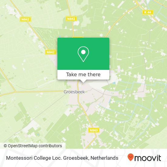 Montessori College Loc. Groesbeek map