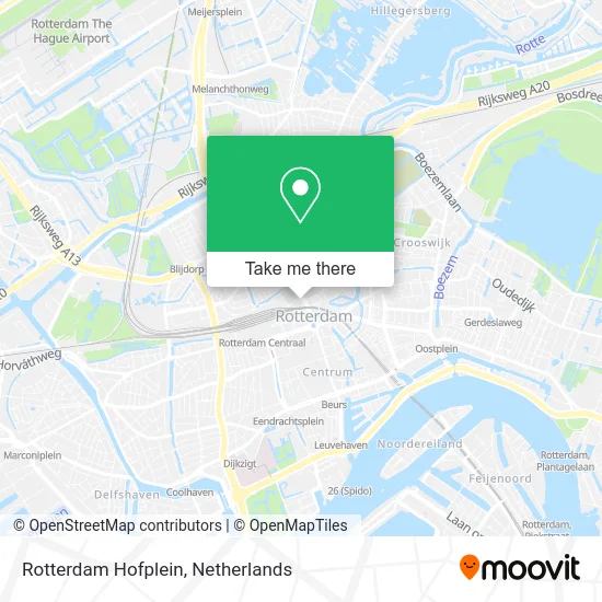 Rotterdam Hofplein map