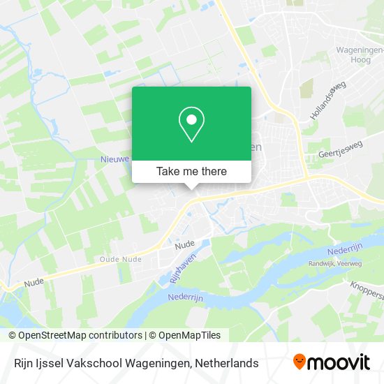 Rijn Ijssel Vakschool Wageningen Karte