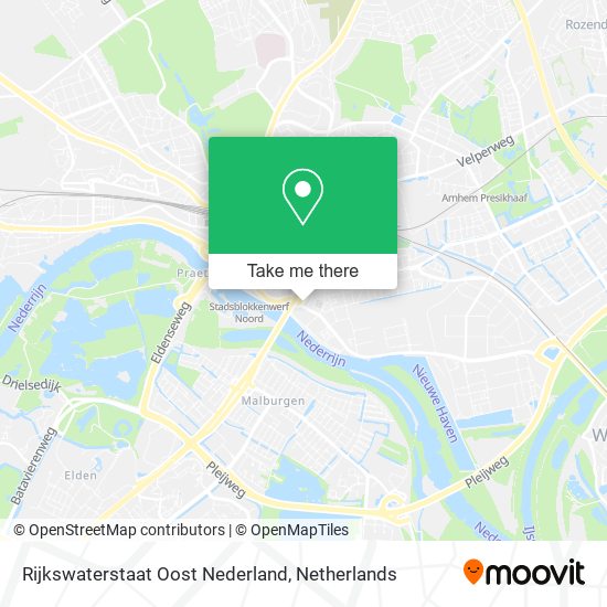 Rijkswaterstaat Oost Nederland map