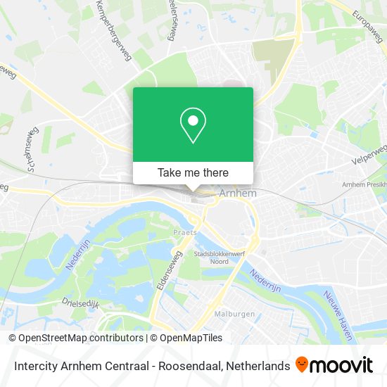 Intercity Arnhem Centraal - Roosendaal Karte