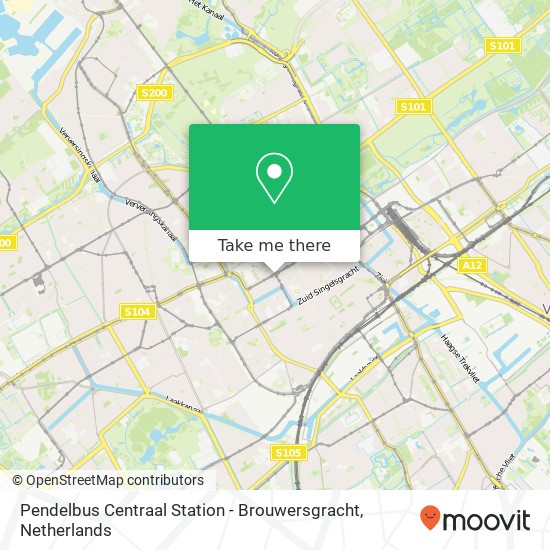 Pendelbus Centraal Station - Brouwersgracht map