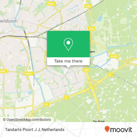 Tandarts Poort J J map