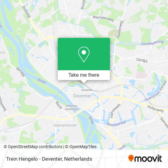 Trein Hengelo - Deventer Karte